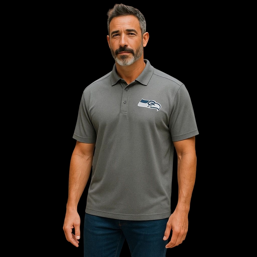 Antigua Seattle Seahawks Gray Polo Shirt 2XL